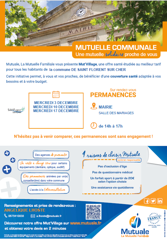 Permanences mutuale décembre