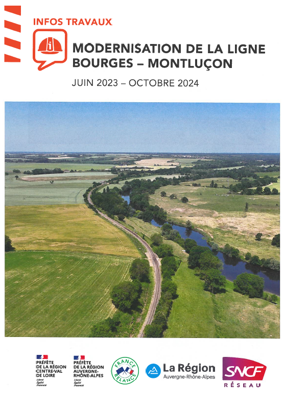 Flyer modernisation ligne Bourges Montlucon